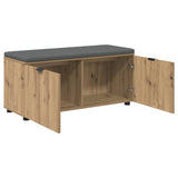 Hall Bench with Cushion with Shelf Artisan Oak 100 x 38 x 46 cm 891495