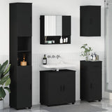 Bathroom Furniture Set 5 pcs Black Engineered wood & Metal 3392994