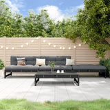 4 Piece Garden Lounge Set Black Solid Wood Pine 3186596