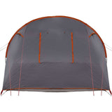 Tunnel Tent 4-Person Grey and Orange 740 x 370 x 220 cm 42004037