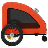 Pet Bike Trailer Orange and Grey Oxford Fabric and Iron 93970
