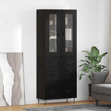 Highboard Black Oak 69.5 x 34 x 90 cm Engineered Wood 3402713