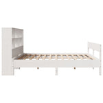 Bookcase Bed without Mattress White 180x200 cm Super King Solid Wood Pine 3322979