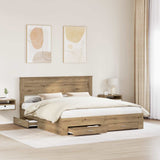 Bed Frame with Drawer Artisan Oak 180 x 200 cm Engineered Wood 3409965