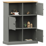 Bookcase VIGO Grey 90x35x114.5 cm Solid Wood Pine 353183