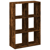 Room Divider Bookcase Smoked Oak 69.5x29x103.5 cm Engineered Wood 858016
