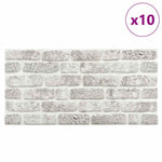 3D Wall Panels with Light Grey Brick Design 10 pcs EPS 147199