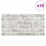 3D Wall Panels with Light Grey Brick Design 10 pcs EPS 147199