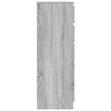 Drawer Cabinet Grey Sonoma 60x36x103 cm Engineered Wood 823022