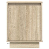 ZNTS Bedside Cabinet with LED Lights Sonoma Oak 38x34x50 cm 861269