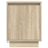 Bedside Cabinet with LED Lights Sonoma Oak 38x34x50 cm 861269