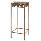 245928 Plant Stand Set 3 Pieces Vintage Style Metal Rusty