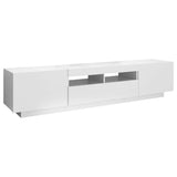 TV Cabinet with LED Lights White 180x35x40 cm 3081897