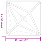 Wall Panels Star 12 pcs Star Beton 50 x 50 cm XPS Foam 42046075