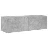 3 Piece TV Wall Cabinets with LED Lights Concrete Grey 3216877