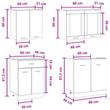 Kitchen Unit Lyon 4 pcs Concrete Grey Engineered Wood 3445847