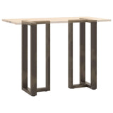 Bar Table Legs T-Shaped 2 pcs Natural Steel 40x35x cm Steel 4013087