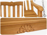 Swing Bench Natural 114 x 60 x 60.5 cm Solid Teak Wood 42030025