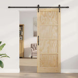 Sliding Door Other ORKDAL Natural and black 78 x 211 cm 3333724