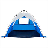 Beach Tent 3-Person Azure Blue Quick Release Waterproof 4005314