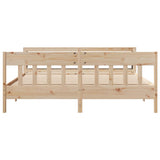 Bed Frame without Mattress 200x200 cm Solid Wood Pine 3306252