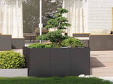 Planter Black 120x80x80 cm Steel 860787