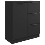 Sideboards 2 pcs Black 60x30x70 cm Engineered Wood 3115789