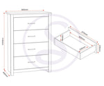 ZNTS Portland 4 Drawer Chest 100-102-185