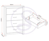 ZNTS Portland 4 Drawer Chest 100-102-185