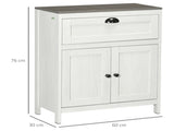 Bathroom Floor Cabinet, Freestanding Storage Cupboard with Drawer, Double Door Cabinet and T3398P344555