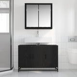Bathroom Furniture Set 2 pcs Black Oak Engineered Wood 3402359