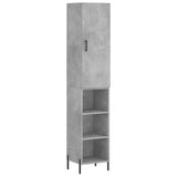 Highboard Concrete Grey 34,5x34x180 cm Engineered Wood 3198989