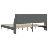 Bed Frame with Headboard Dark Grey 180 x 200 cm Fabric 42027379