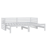 ZNTS Pull-out Day Bed without Mattress White 2xcm 806966