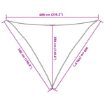 ZNTS Sun Shade Sail Sand 5x5x6 m 100% Polyester Oxford 4000944