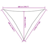 Sun Shade Sail Light Grey 5x5x6 m 100% Polyester Oxford 4000925