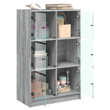 Highboard with Doors Grey Sonoma 68x37x109 cm Engineered Wood 3295855