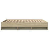 Bed Frame Sonoma oak Engineered wood 160x200 cm Bed Frame 3295641