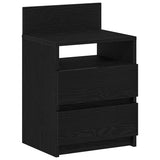 Bedside Cabinets 2 pcs with 2 Drawers Black 40x33x60 cm 858563