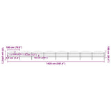 Garden Fence with Spear Top Steel x13.6 m Black 277728