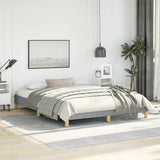 Bed Frame without Mattress Light Grey 152x203 cm Queen Fabric 346859
