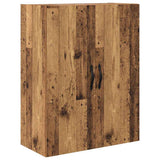 Highboard with Drawer 2 pcs Old Wood Engineered Wood and Glass 3415745