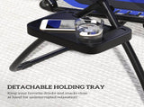Zero Gravity Lounger Chair, Folding Reclining Patio Chair with Shade Cover, Padded Seat, Cup Holder, T3398P328461
