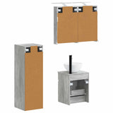 Bathroom Furniture Set 4 pcs Concrete Grey 3407458