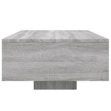 ZNTS Coffee Table with LED Lights Grey Sonoma 85x55x31 cm 836614