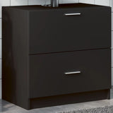 Sink Cabinet Black 59x37x59 cm Engineered Wood 848109