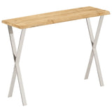 Console Table with Live Edge 105x33x76 cm Solid Wood Mango 372764