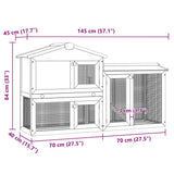 Outdoor Large Rabbit Hutch Small Animal House Pet Cage Wood 170162