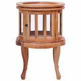 Vitrine Cabinet Natural 50x50x76 cm Solid Mahogany Wood 283844