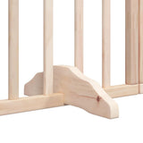 Dog Gate with Door Foldable 9 Panels 450 cm Poplar Wood 3155532